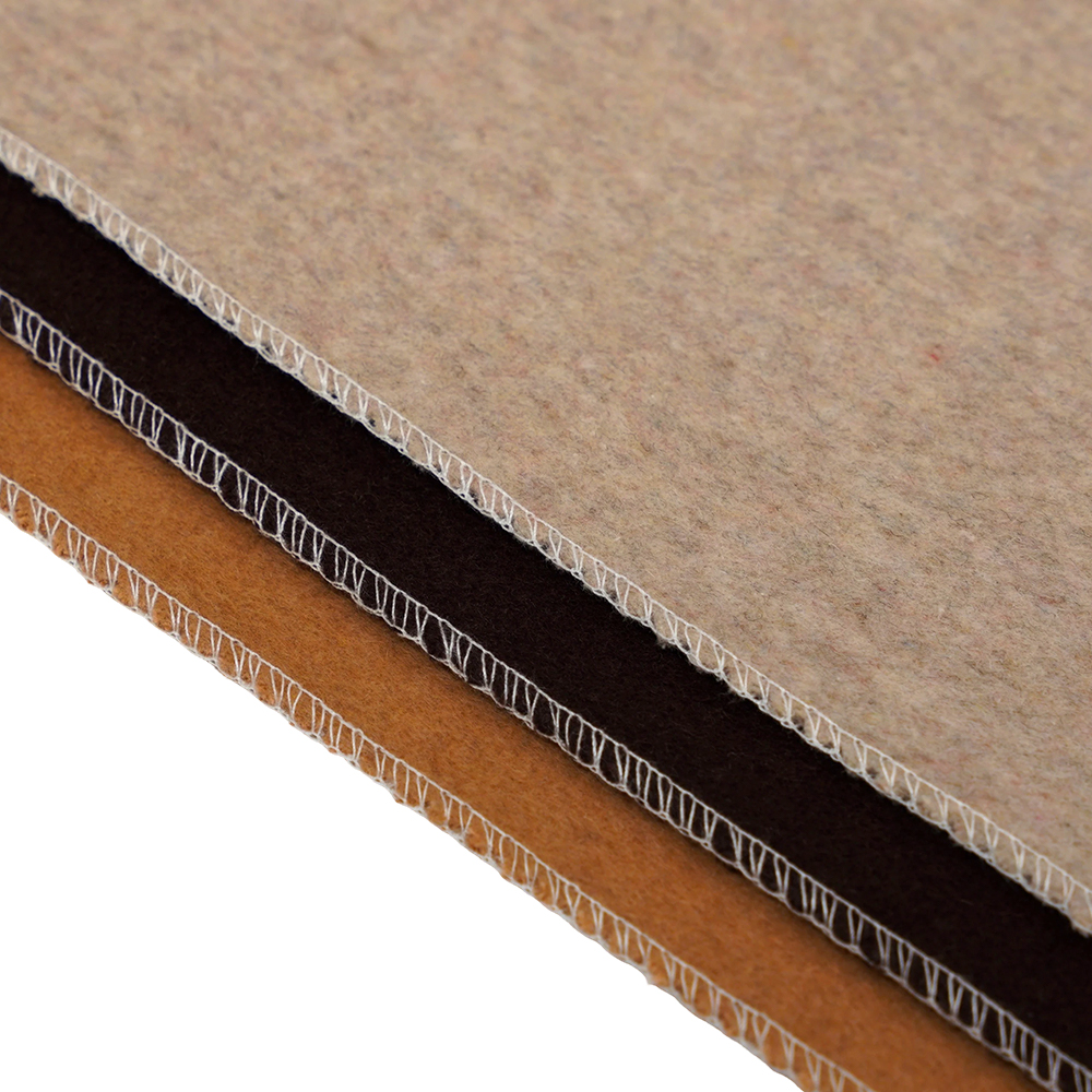 ขนสัตว์ 50% , โพลีเอสเตอร์ 40% , เส้นใยอื่นๆ 10%, 720 กรัม/เมตร, สีถั่วบด, ผ้าขนสัตว์สองหน้าแบบหนา, ML-0124-4382-1