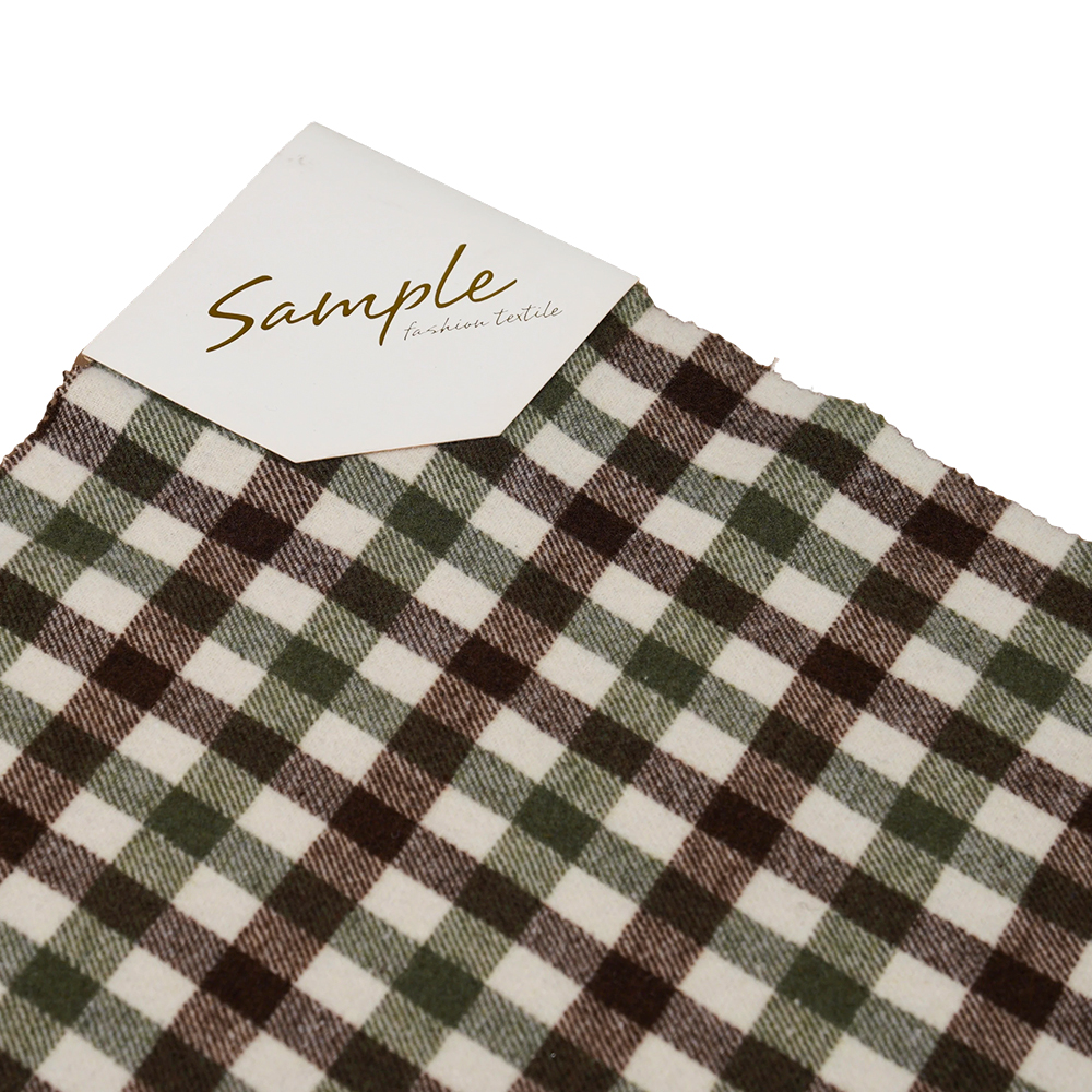 อื่นๆ 100%, 410G/M สีเขียว, สีน้ำตาลและสีขาว, เส้นด้ายทวีด, ML-701234