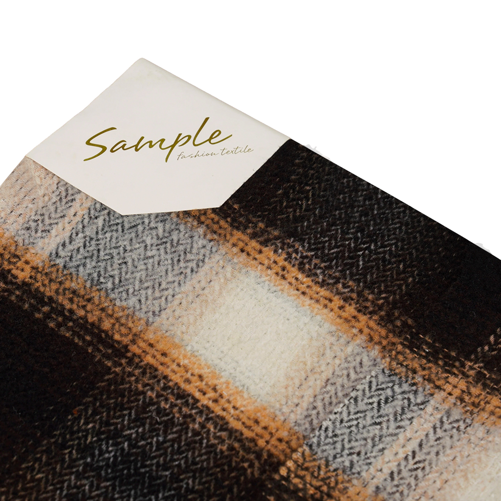 ขนสัตว์ 40%, โพลีเอสเตอร์ 60%, 540G/M, สีดำและสีขาว, ผ้าทวีดวงกลม, ML-8021071